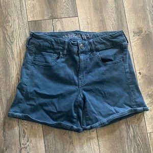 Womens mid rise cotton/denim shorts